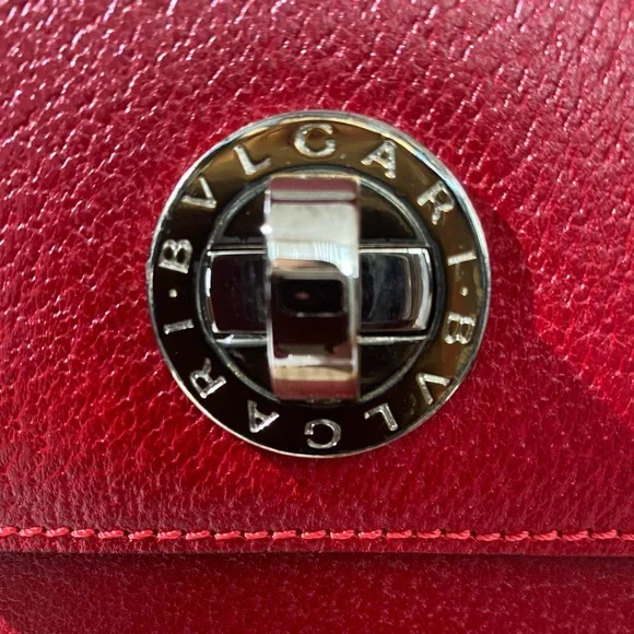 BVLGARI - Vintage - Red leather structured tote **35% OFF** - Picture 4 of 9